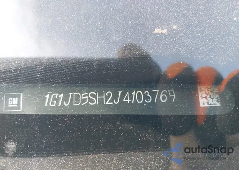 2018 Chevrolet Sonic Lt Auto from USA, damaged, VIN 1G1JD5SH2J4103769